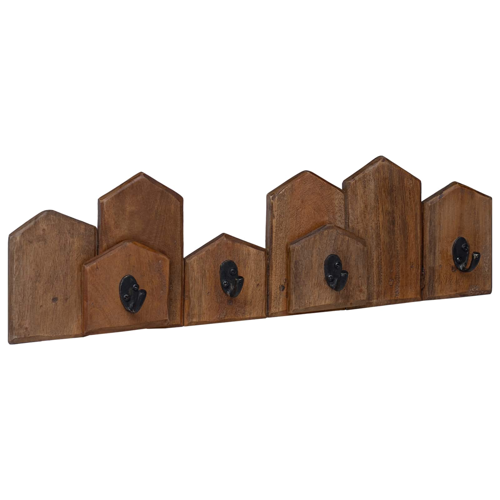 vidaXL Wieszak Brązowy 48 x 8 x 15 cm Lite drewno mahoniowe