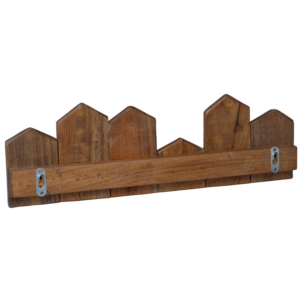 vidaXL Wieszak Brązowy 48 x 8 x 15 cm Lite drewno mahoniowe