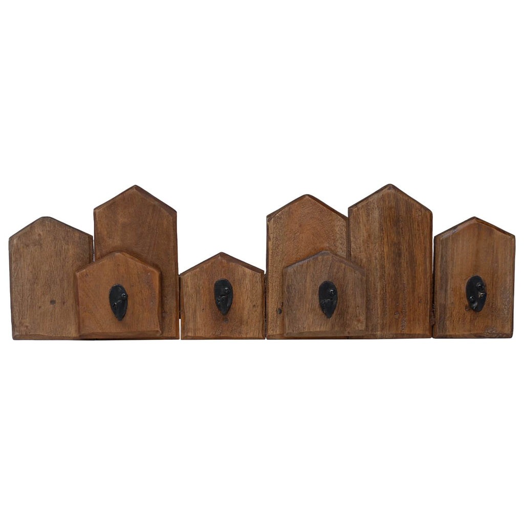 vidaXL Wieszak Brązowy 48 x 8 x 15 cm Lite drewno mahoniowe