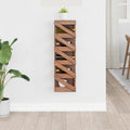 vidaXL Regał na wino Naturalny 24 x 14 x 80 cm Lite drewno mahoniowe