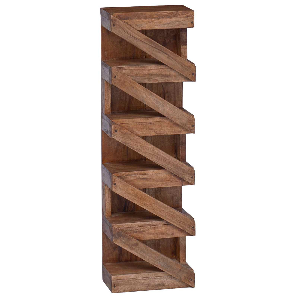 vidaXL Regał na wino Naturalny 24 x 14 x 80 cm Lite drewno mahoniowe