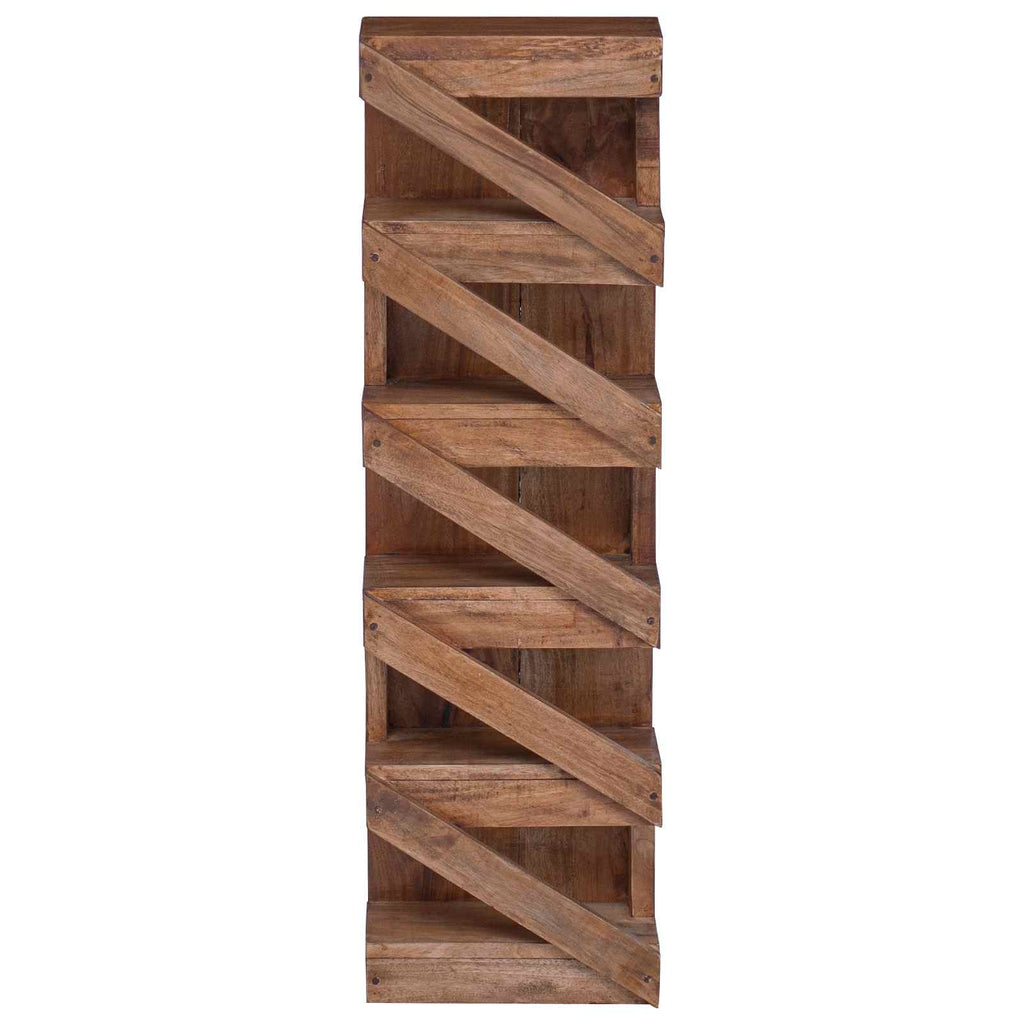 vidaXL Regał na wino Naturalny 24 x 14 x 80 cm Lite drewno mahoniowe