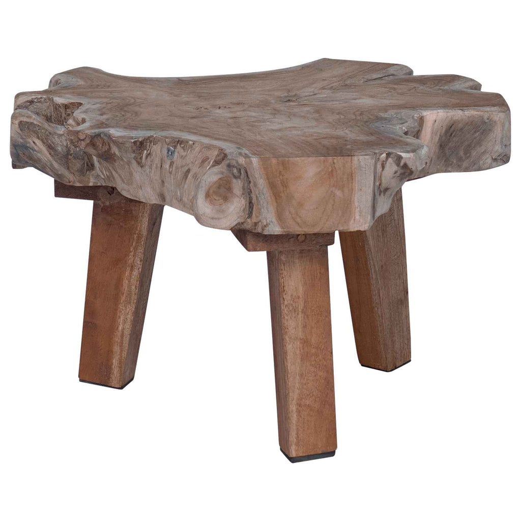 vidaXL Stolik nocny Brązowy 40 x 40 x 25 cm Lite Drewno Recyklingowe
