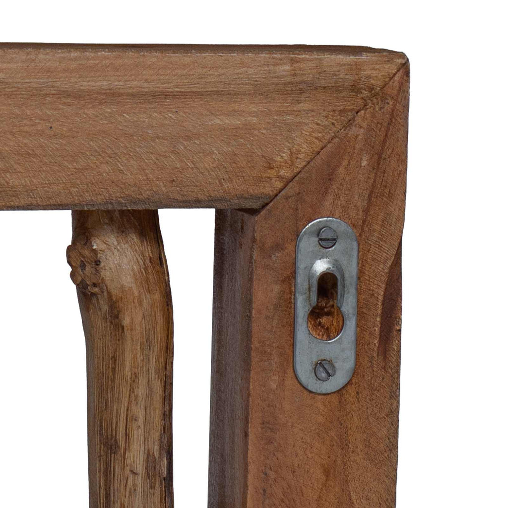 vidaXL Hak na płaszcze Naturalny 50 x 10 x 25 cm Lite drewno mahoniowe