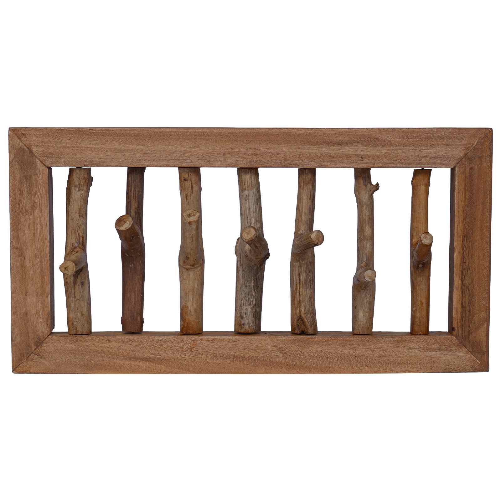 vidaXL Hak na płaszcze Naturalny 50 x 10 x 25 cm Lite drewno mahoniowe