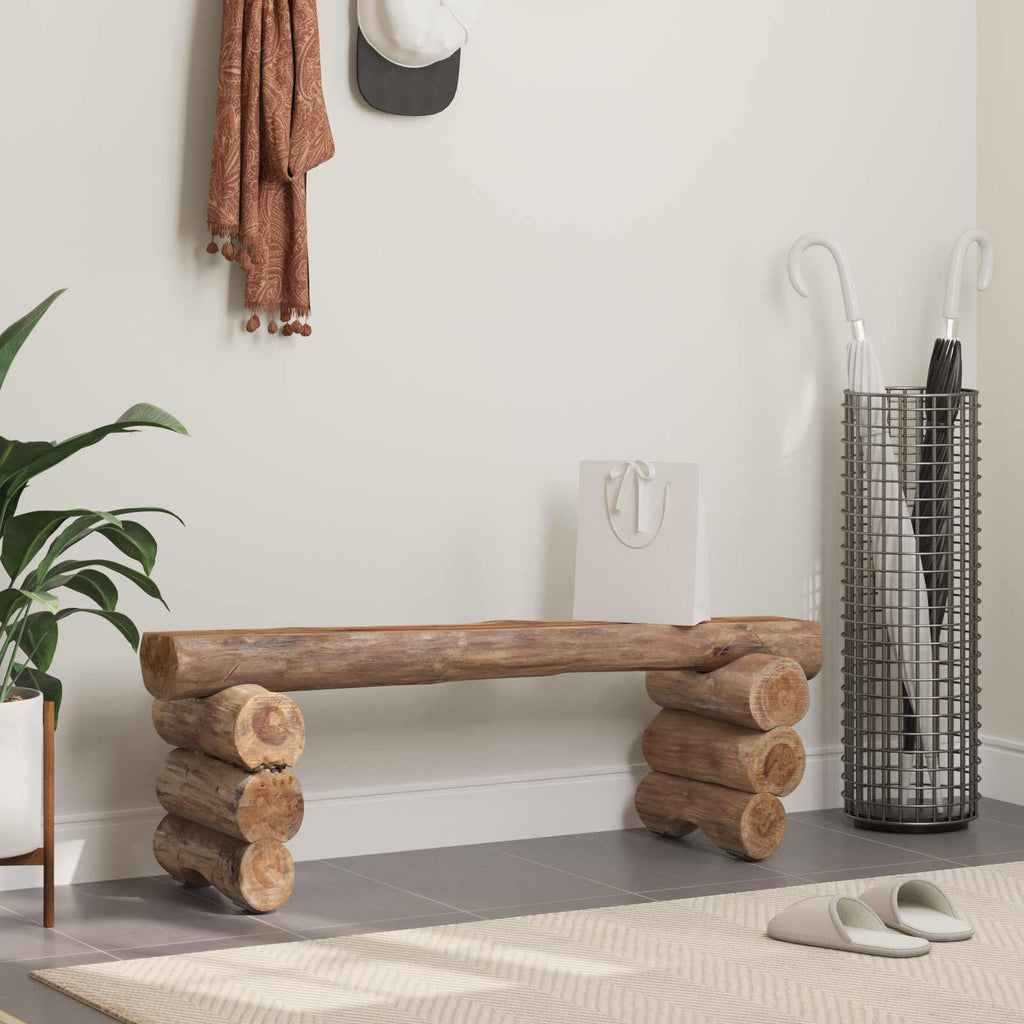 vidaXL ławka Naturalny 110 x 30 x 34 cm Lite drewno teakowe