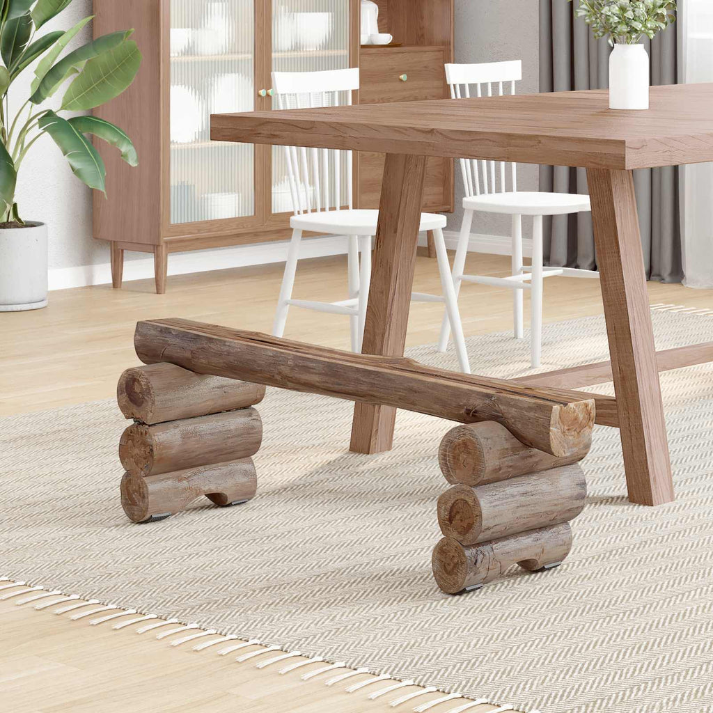 vidaXL ławka Naturalny 110 x 30 x 34 cm Lite drewno teakowe