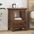 vidaXL Stolik nocny Brązowy 30 x 30 x 47 cm Lite Drewno Recyklingowe
