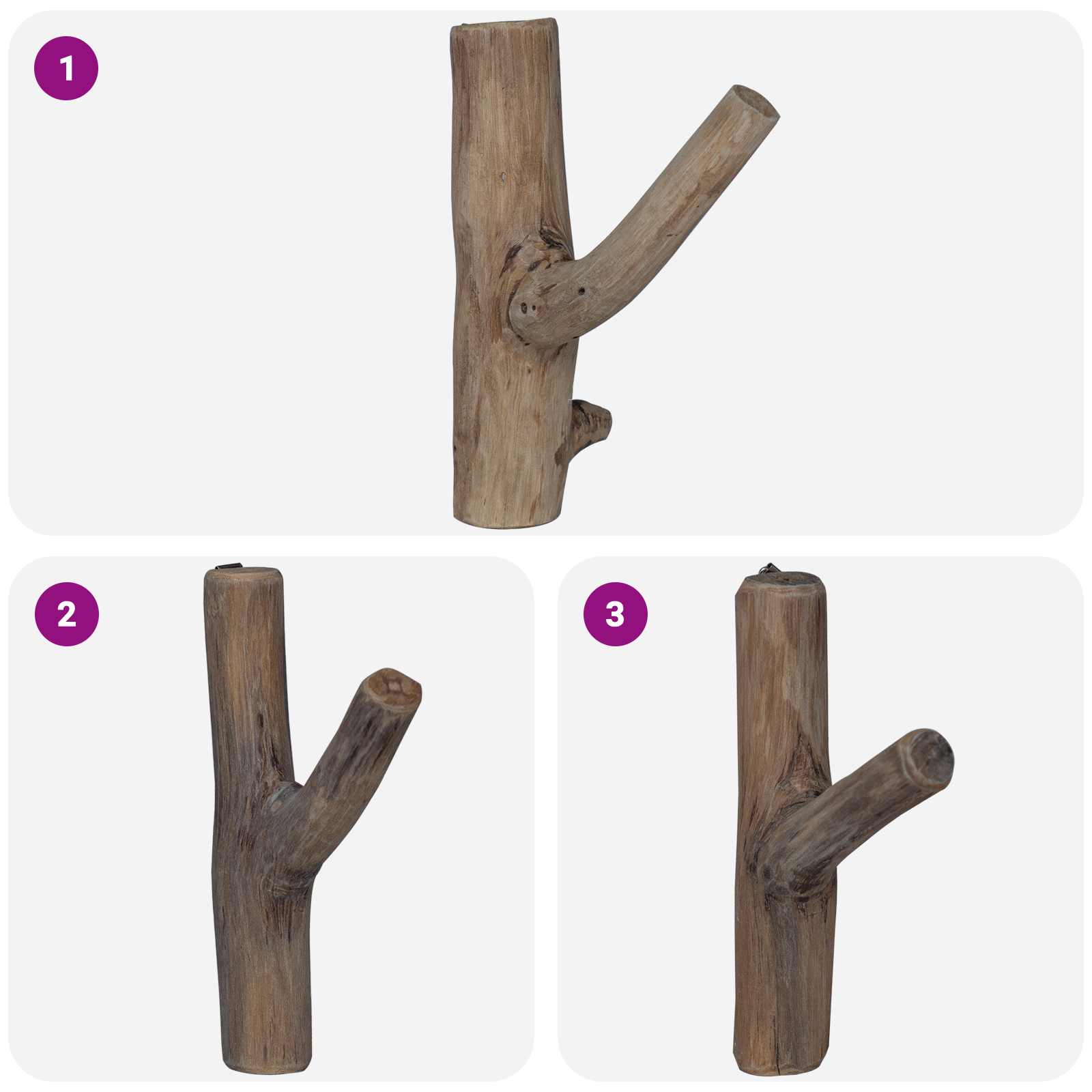 vidaXL Hak Brązowy 4 x 4 x 14 cm Lite Drewno Recyklingowe