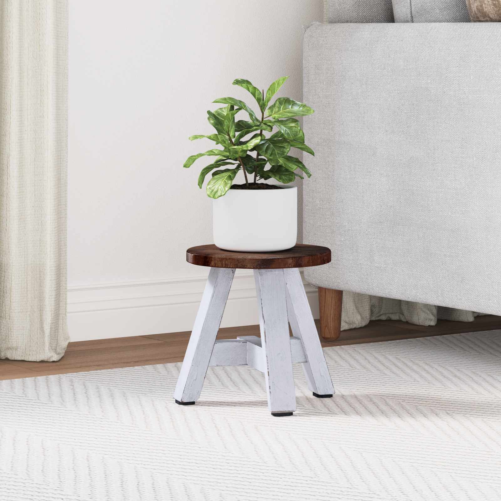 vidaXL Halka Naturalny 22 x 22 x 24 cm Drewno mahoniowe