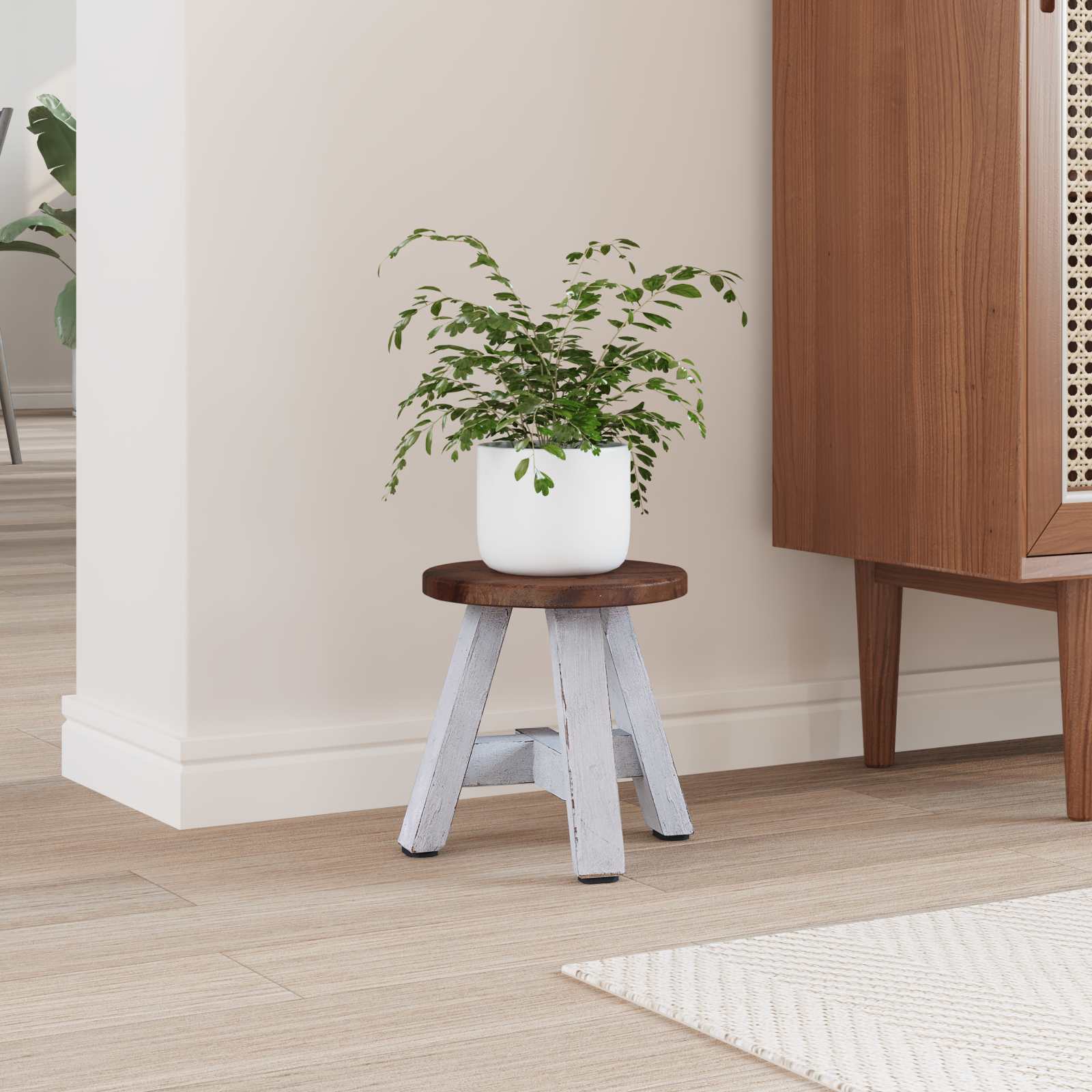 vidaXL Halka Naturalny 22 x 22 x 24 cm Drewno mahoniowe