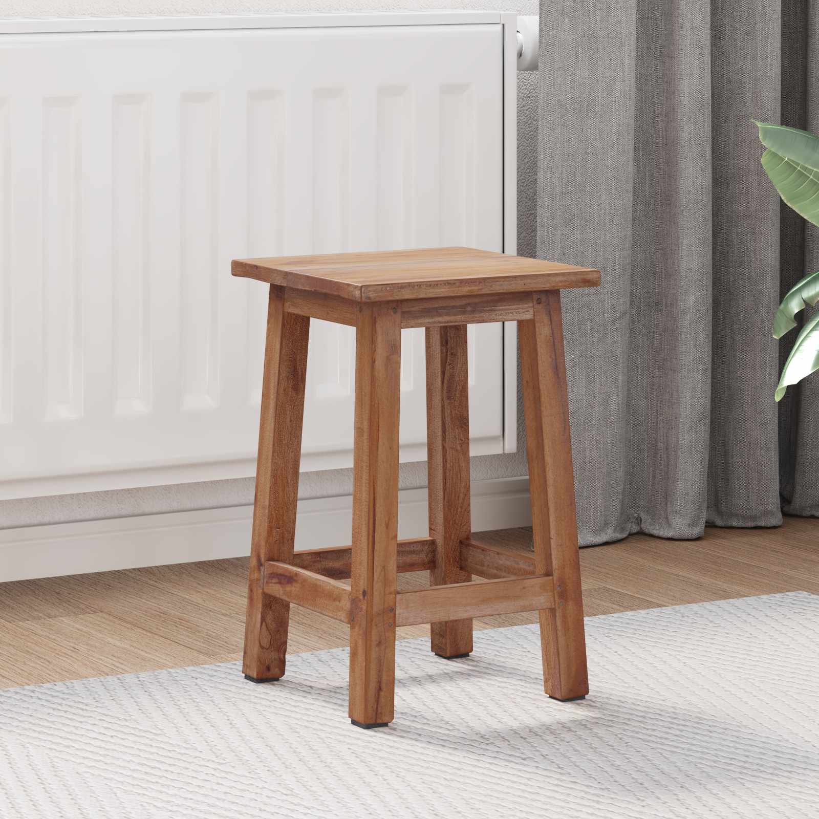 vidaXL Halka Naturalny 30 x 30 x 47 cm Drewno mahoniowe