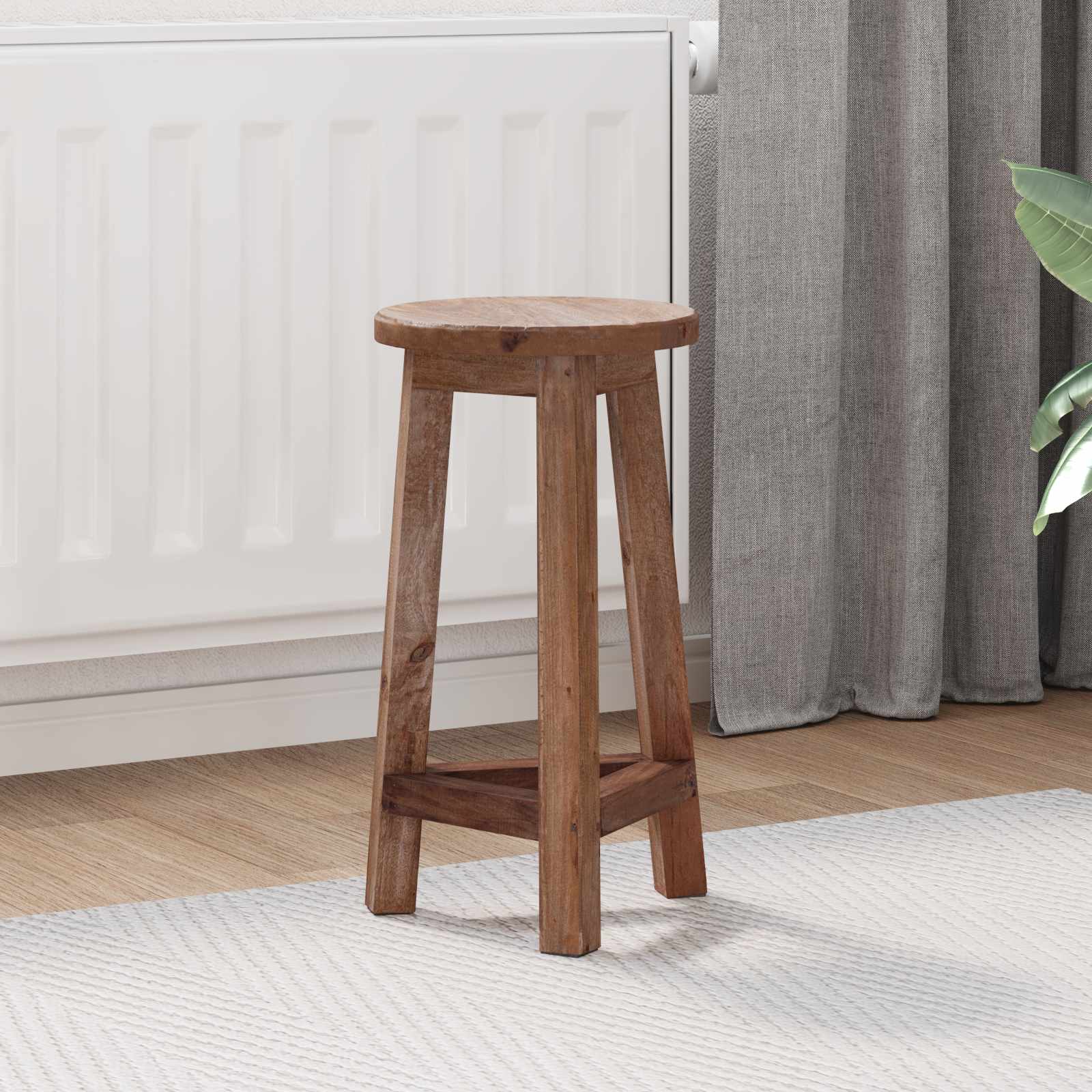 vidaXL Halka Naturalny 28 x 28 x 50 cm Drewno mahoniowe