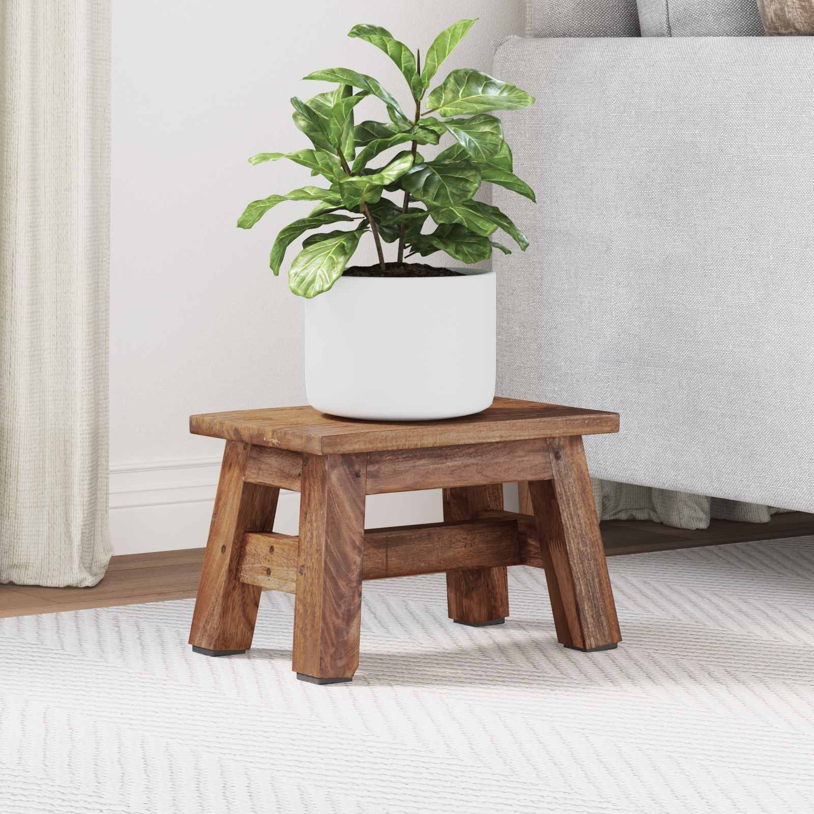 vidaXL Halka Naturalny 30 x 20 x 20 cm Drewno mahoniowe