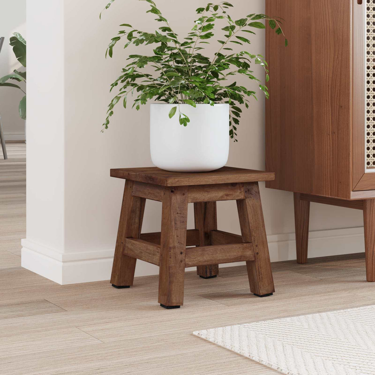 vidaXL Halka Naturalny 26 x 26 x 26 cm Drewno mahoniowe
