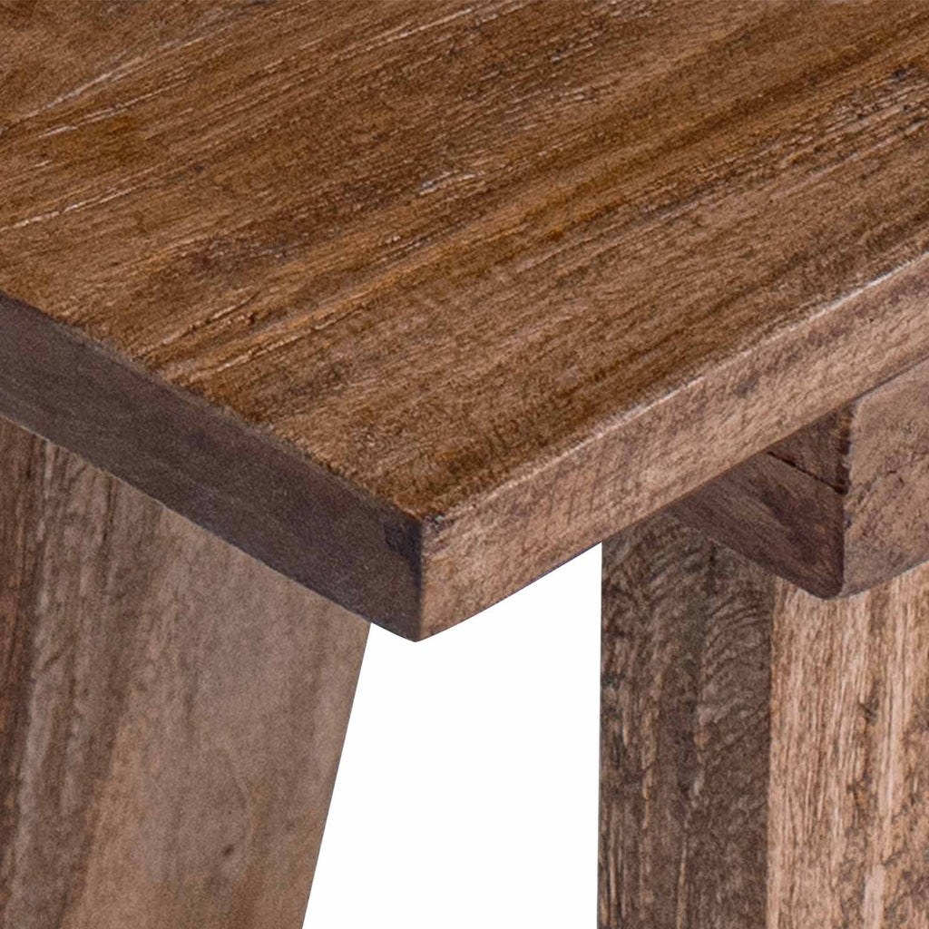 vidaXL ławka Naturalny 92 x 23,5 x 45,5 cm Lite drewno mahoniowe