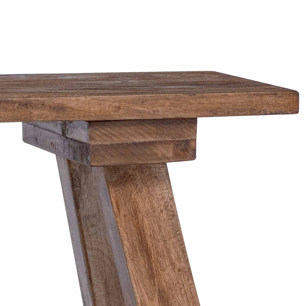 vidaXL ławka Naturalny 92 x 23,5 x 45,5 cm Lite drewno mahoniowe