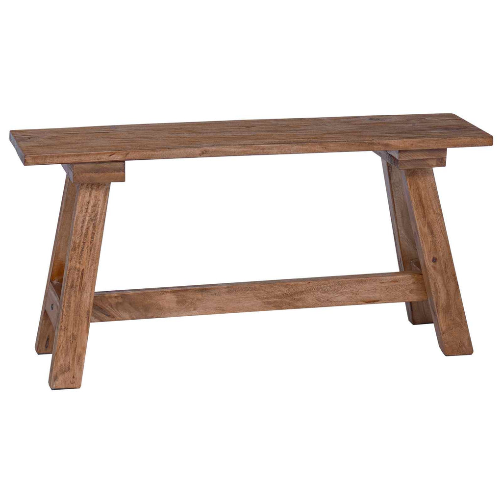 vidaXL ławka Naturalny 92 x 23,5 x 45,5 cm Lite drewno mahoniowe