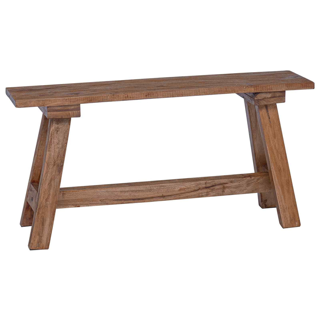 vidaXL ławka Naturalny 92 x 23,5 x 45,5 cm Lite drewno mahoniowe