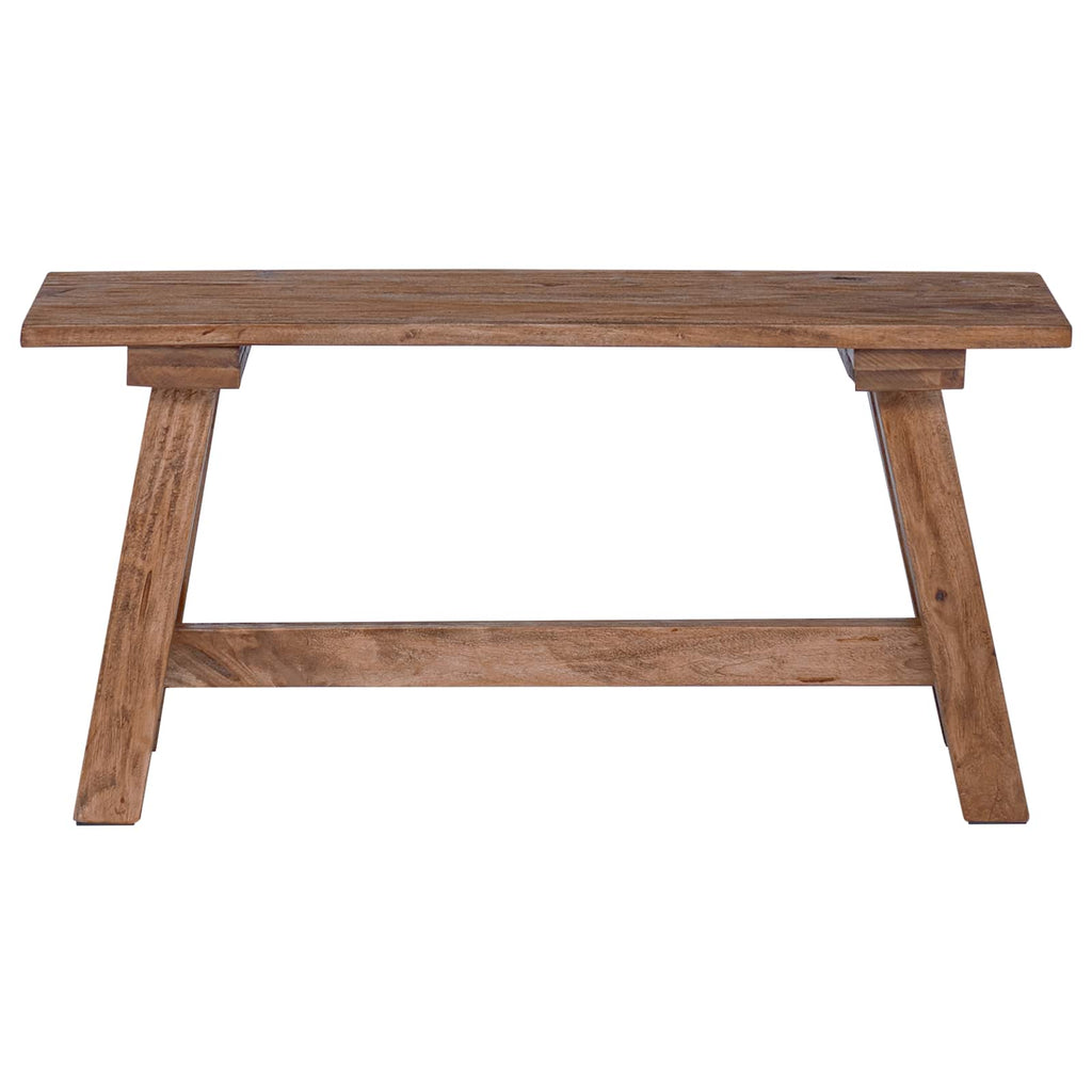 vidaXL ławka Naturalny 92 x 23,5 x 45,5 cm Lite drewno mahoniowe