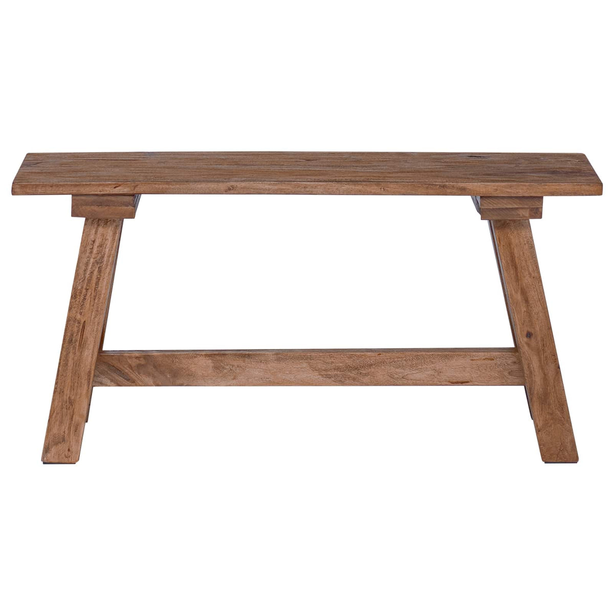vidaXL ławka Naturalny 92 x 23,5 x 45,5 cm Lite drewno mahoniowe