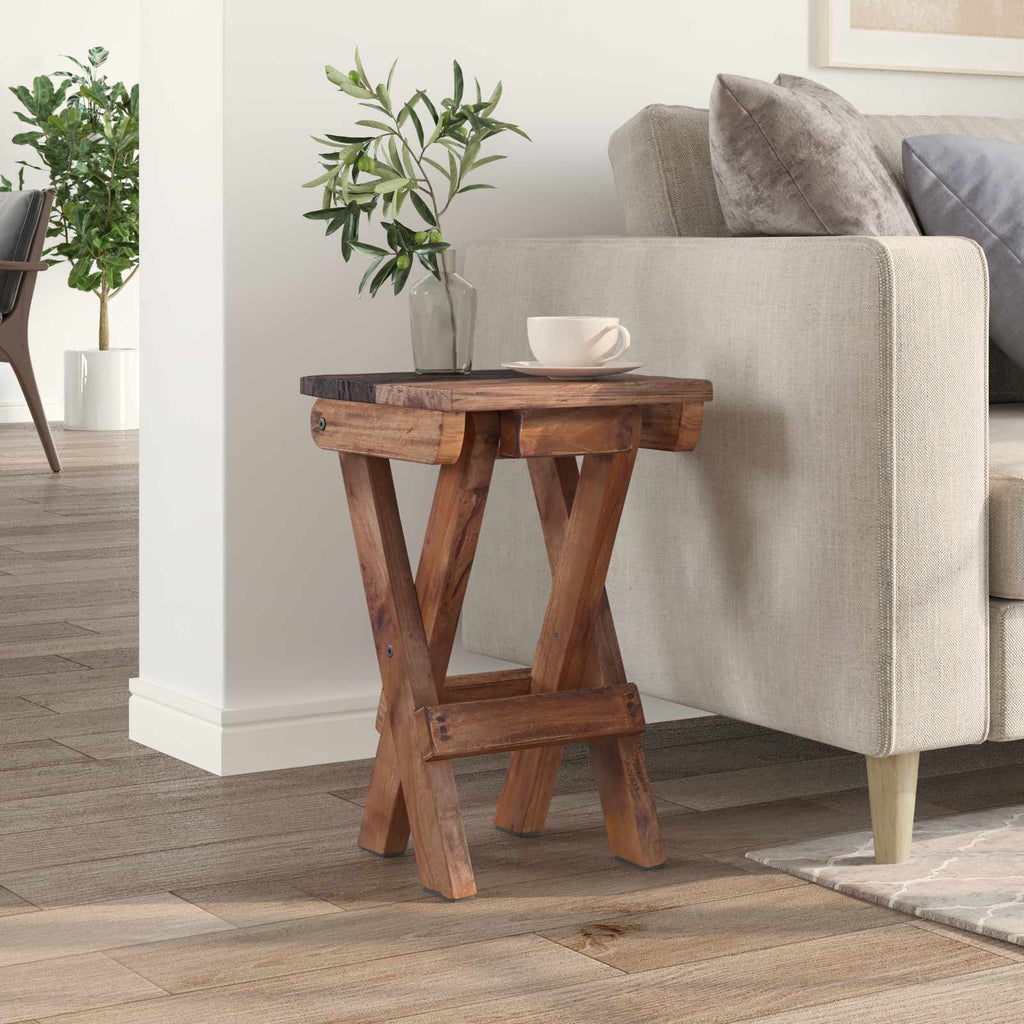 vidaXL Halka Naturalny 30 x 30 x 48 cm Lite drewno z odzysku