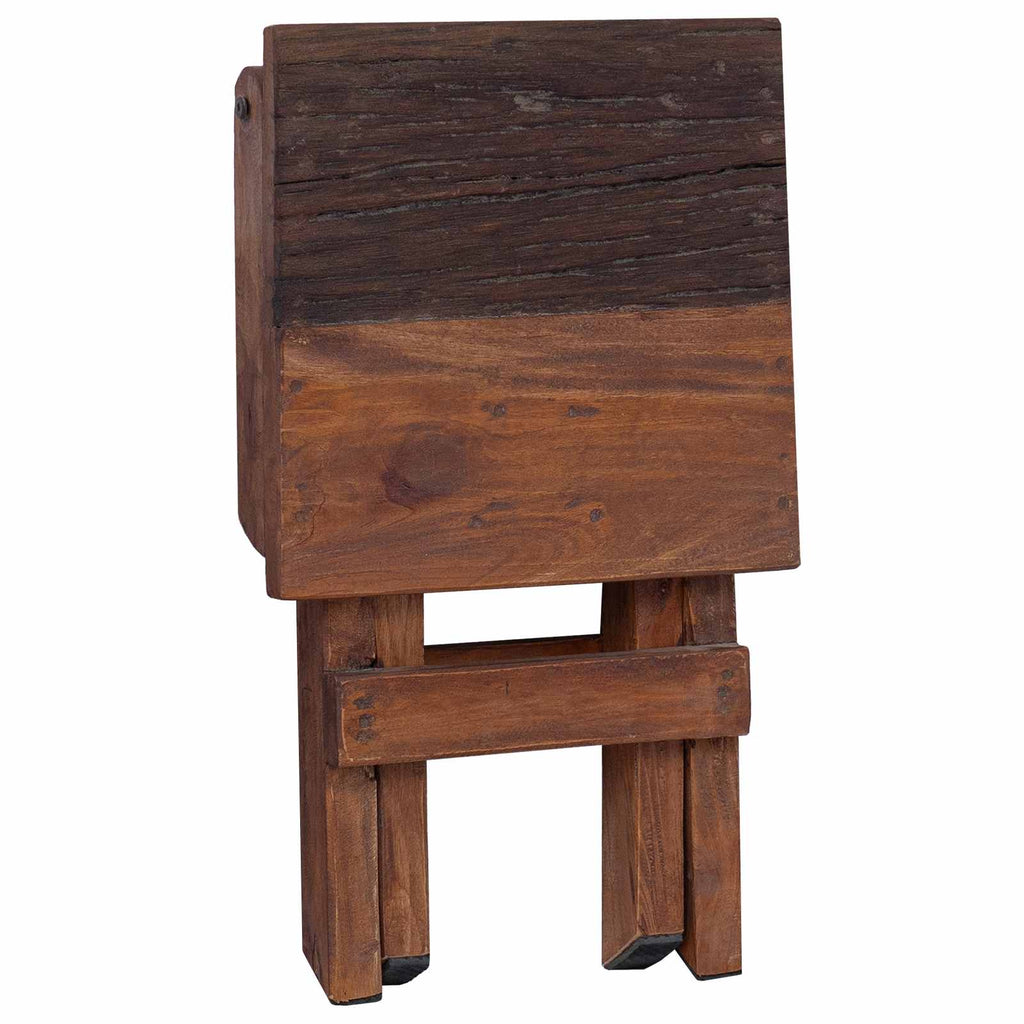 vidaXL Halka Naturalny 30 x 30 x 48 cm Lite drewno z odzysku