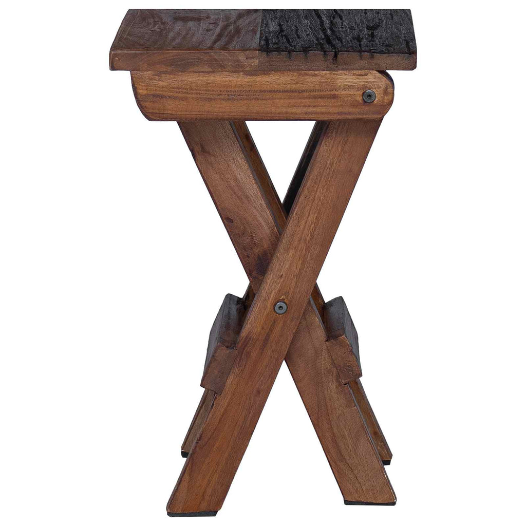 vidaXL Halka Naturalny 30 x 30 x 48 cm Lite drewno z odzysku