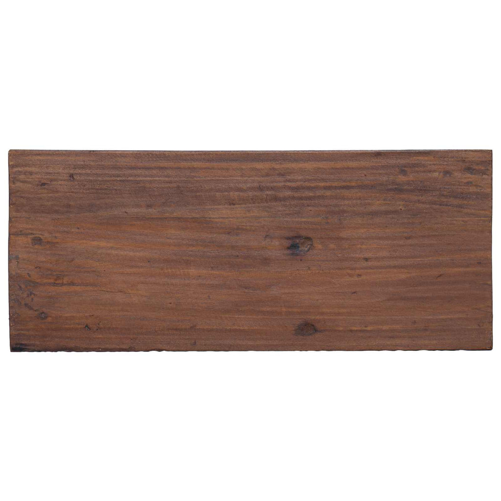 vidaXL ławka Naturalny 85 x 35 x 46 cm Lite drewno z odzysku