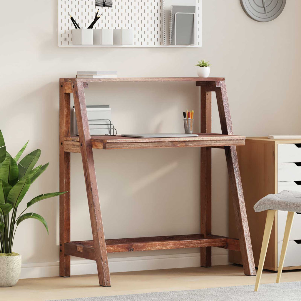 vidaXL Biurko Brązowy 90 x 50 x 103 cm Lite Drewno Recyklingowe