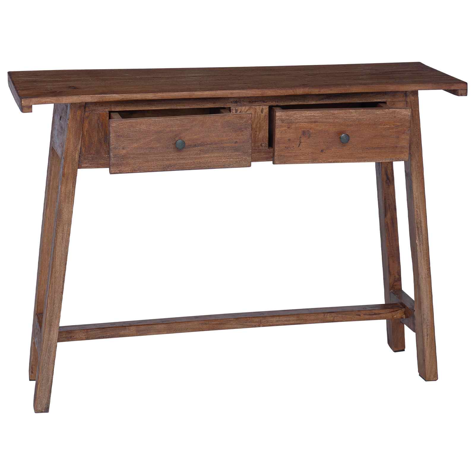 vidaXL Biurko Brązowy 110 x 30 x 79 cm Lite drewno mahoniowe
