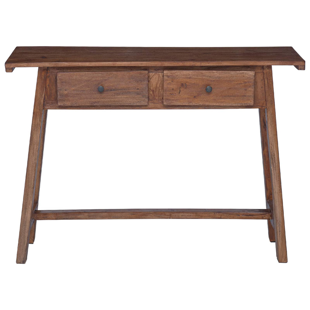 vidaXL Biurko Brązowy 110 x 30 x 79 cm Lite drewno mahoniowe