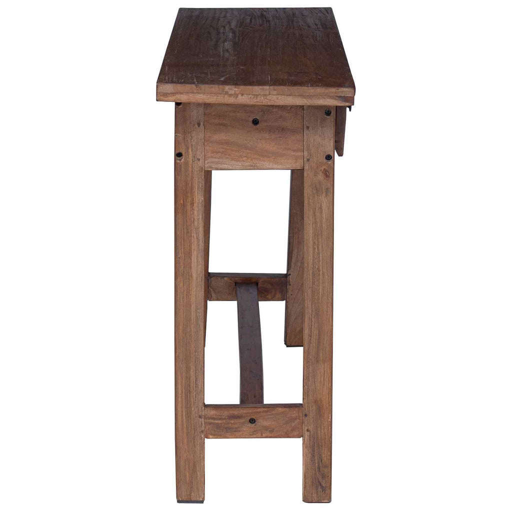 vidaXL Biurko Brązowy 110 x 30 x 79 cm Lite drewno mahoniowe