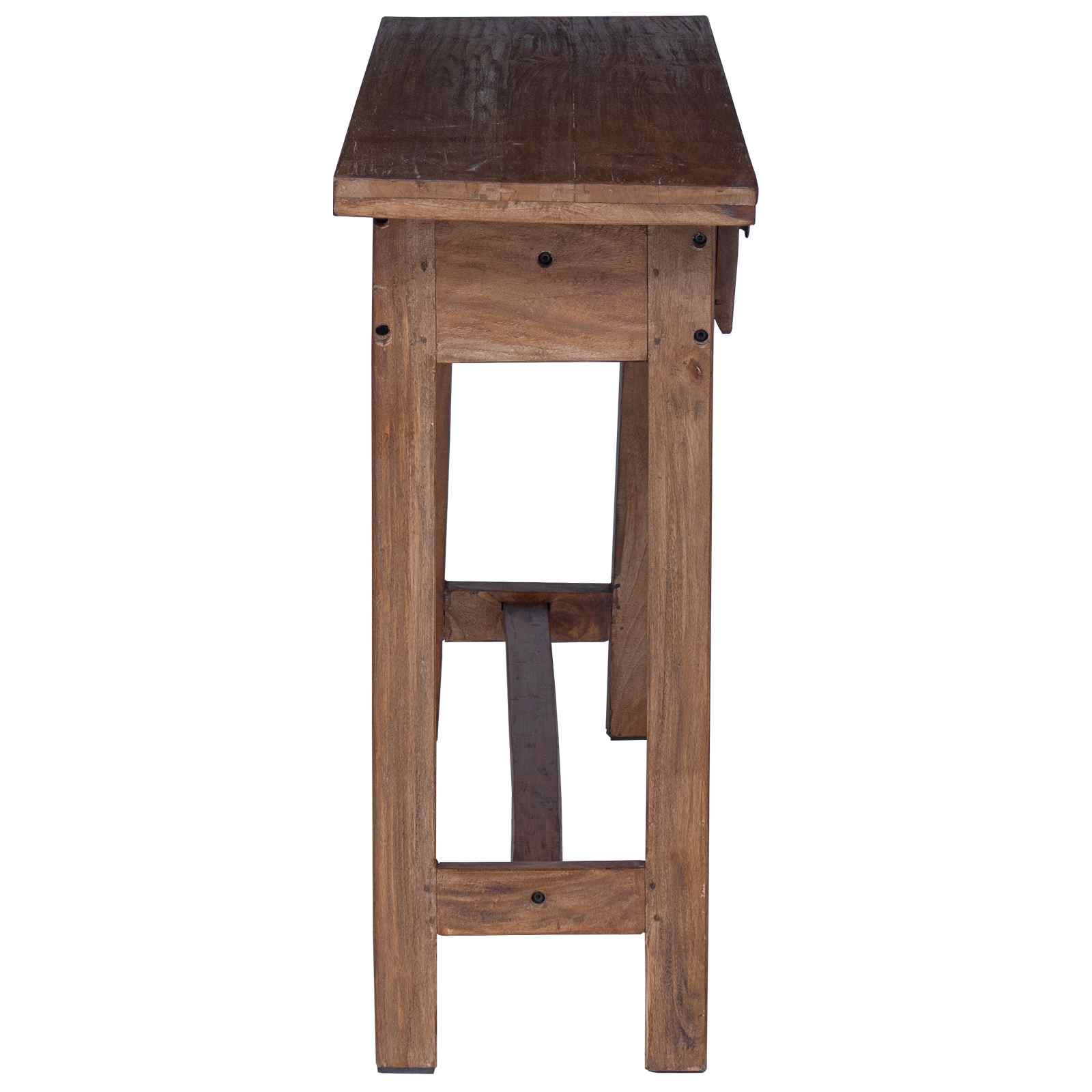 vidaXL Biurko Brązowy 110 x 30 x 79 cm Lite drewno mahoniowe