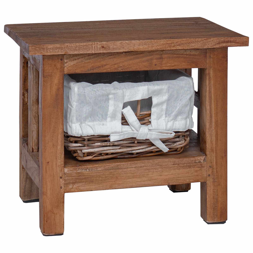vidaXL Stolik boczny Brązowy 38 x 28 x 35 cm Lite drewno mahoniowe