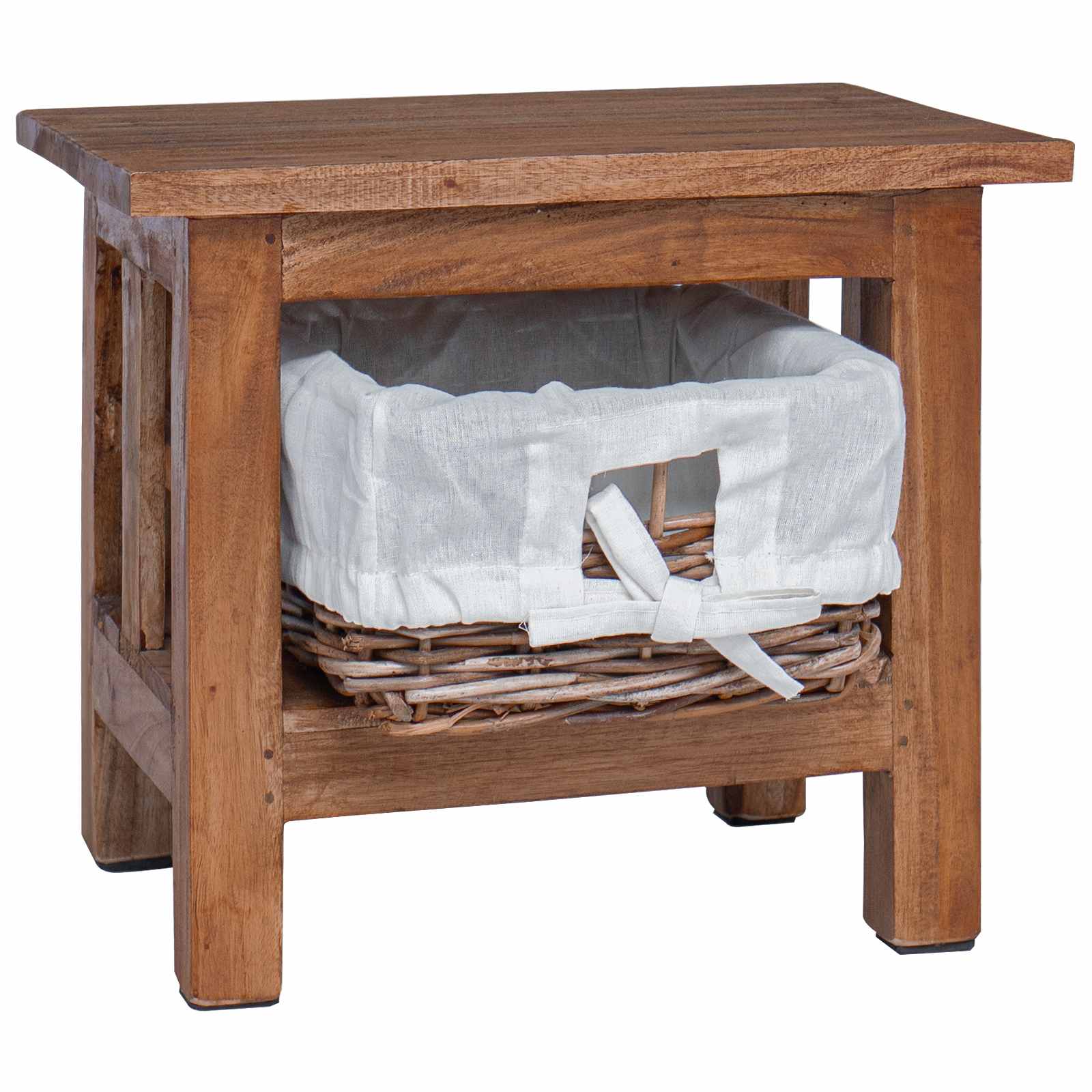 vidaXL Stolik boczny Brązowy 38 x 28 x 35 cm Lite drewno mahoniowe