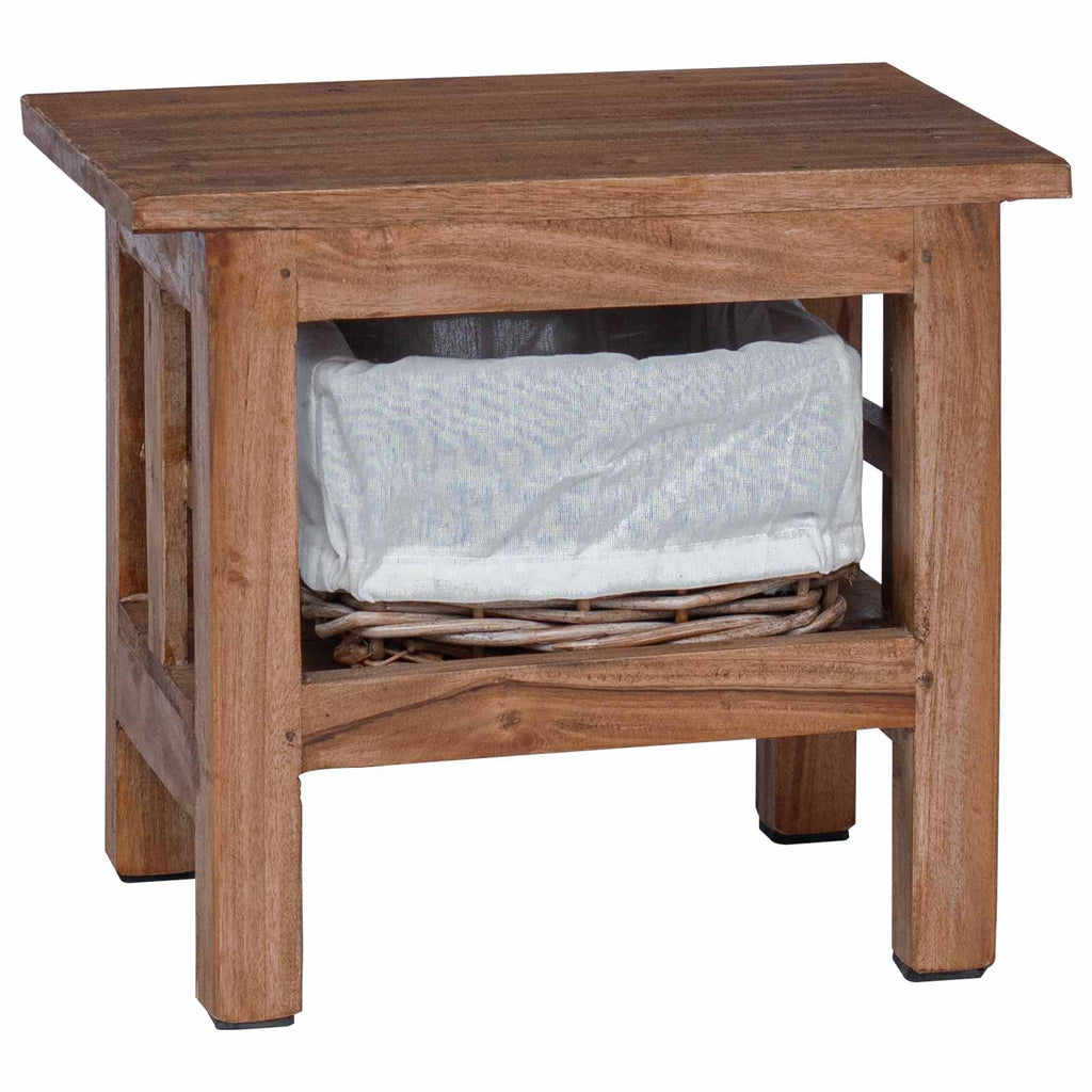 vidaXL Stolik boczny Brązowy 38 x 28 x 35 cm Lite drewno mahoniowe