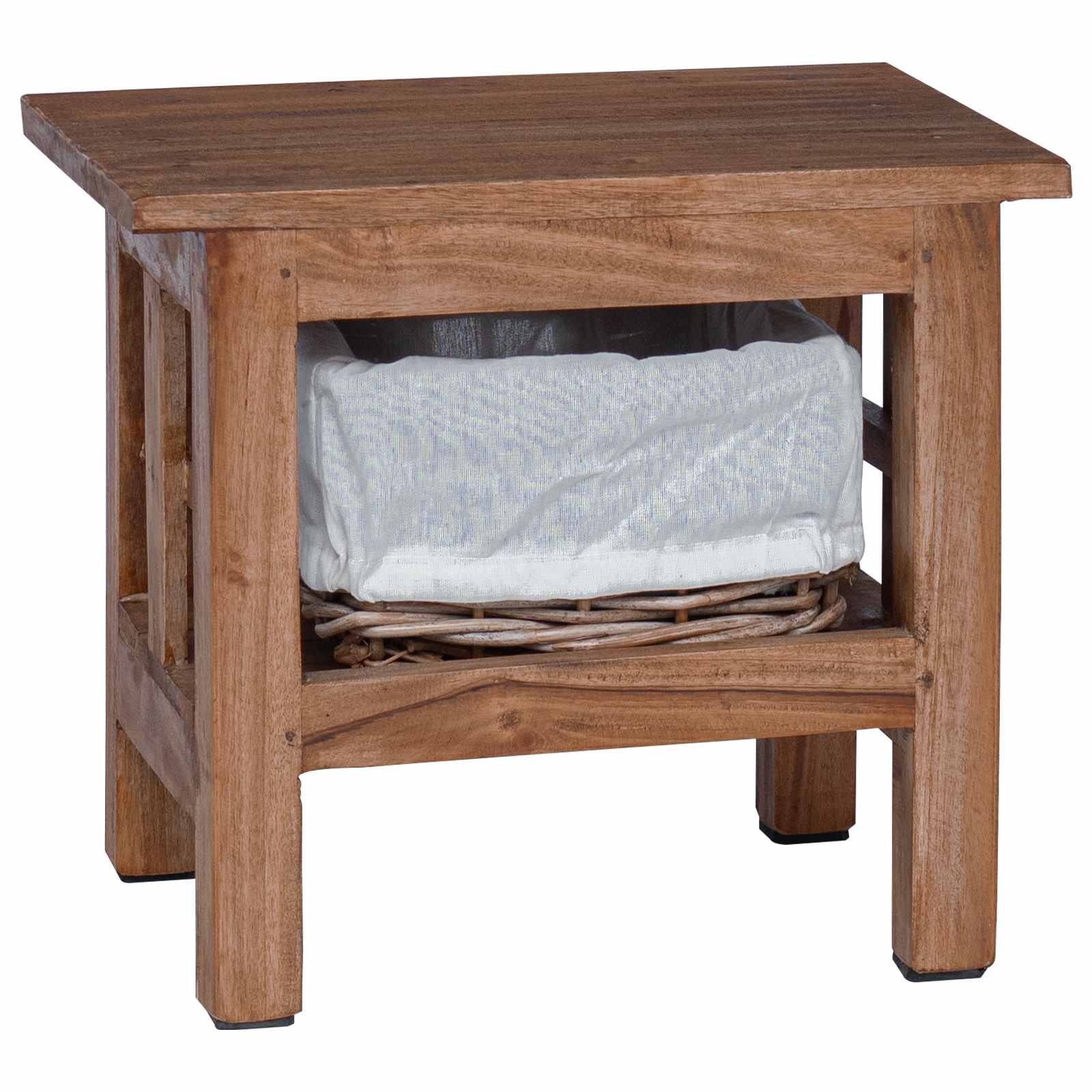 vidaXL Stolik boczny Brązowy 38 x 28 x 35 cm Lite drewno mahoniowe