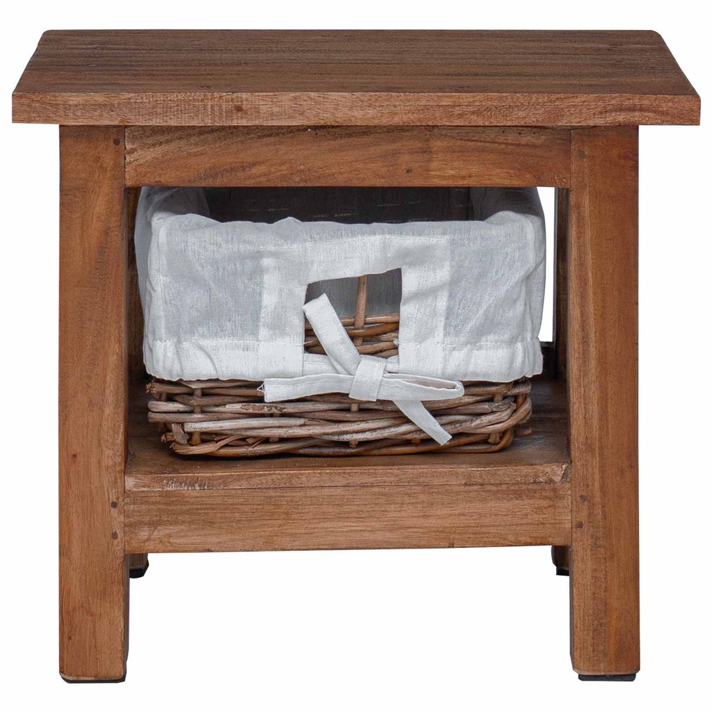 vidaXL Stolik boczny Brązowy 38 x 28 x 35 cm Lite drewno mahoniowe