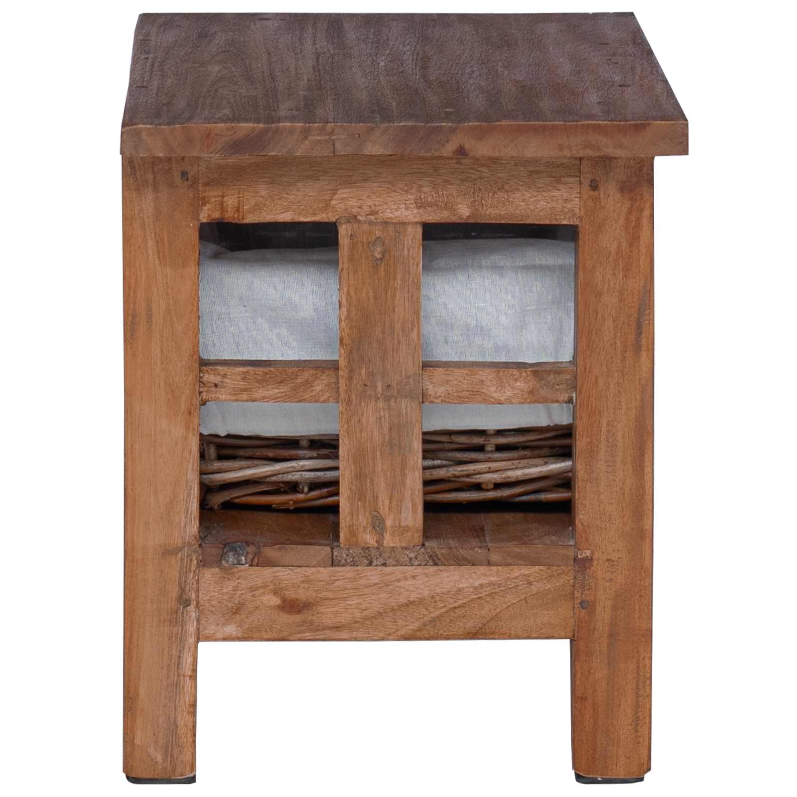 vidaXL Stolik boczny Brązowy 38 x 28 x 35 cm Lite drewno mahoniowe