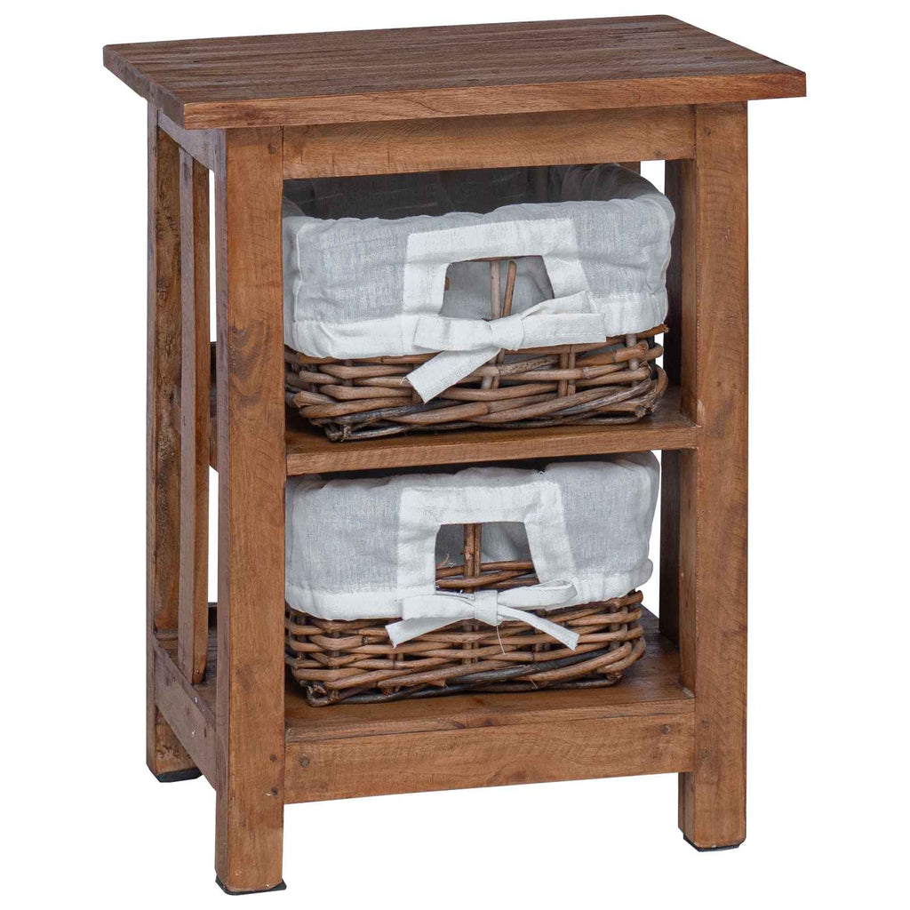 vidaXL Stolik boczny Brązowy 38 x 28 x 50 cm Lite drewno mahoniowe