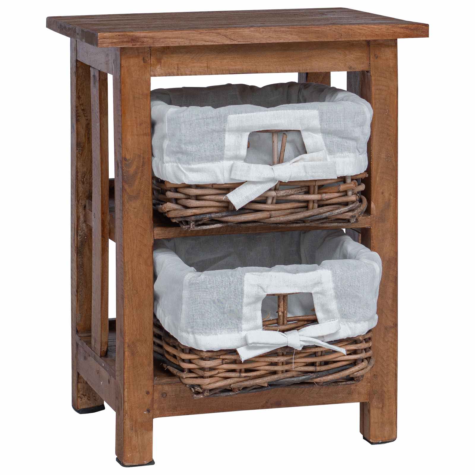 vidaXL Stolik boczny Brązowy 38 x 28 x 50 cm Lite drewno mahoniowe