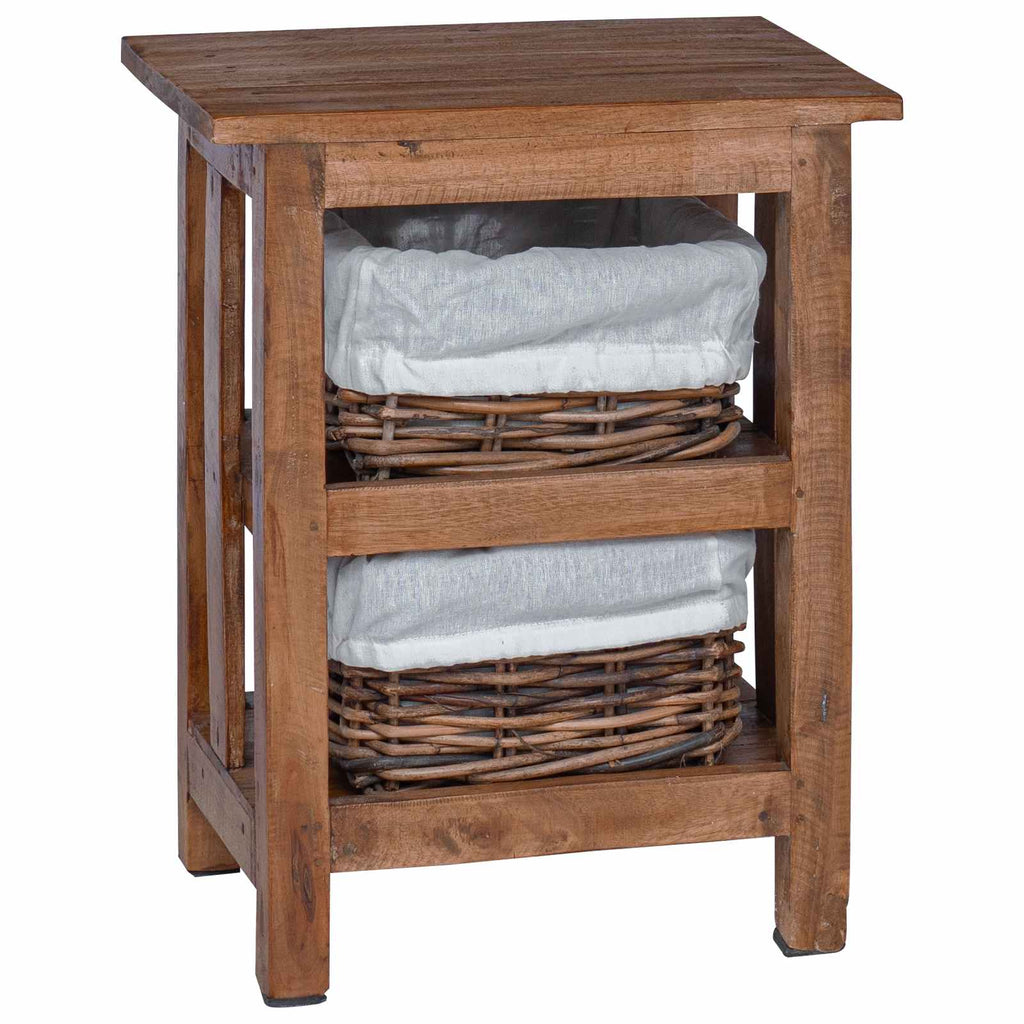 vidaXL Stolik boczny Brązowy 38 x 28 x 50 cm Lite drewno mahoniowe