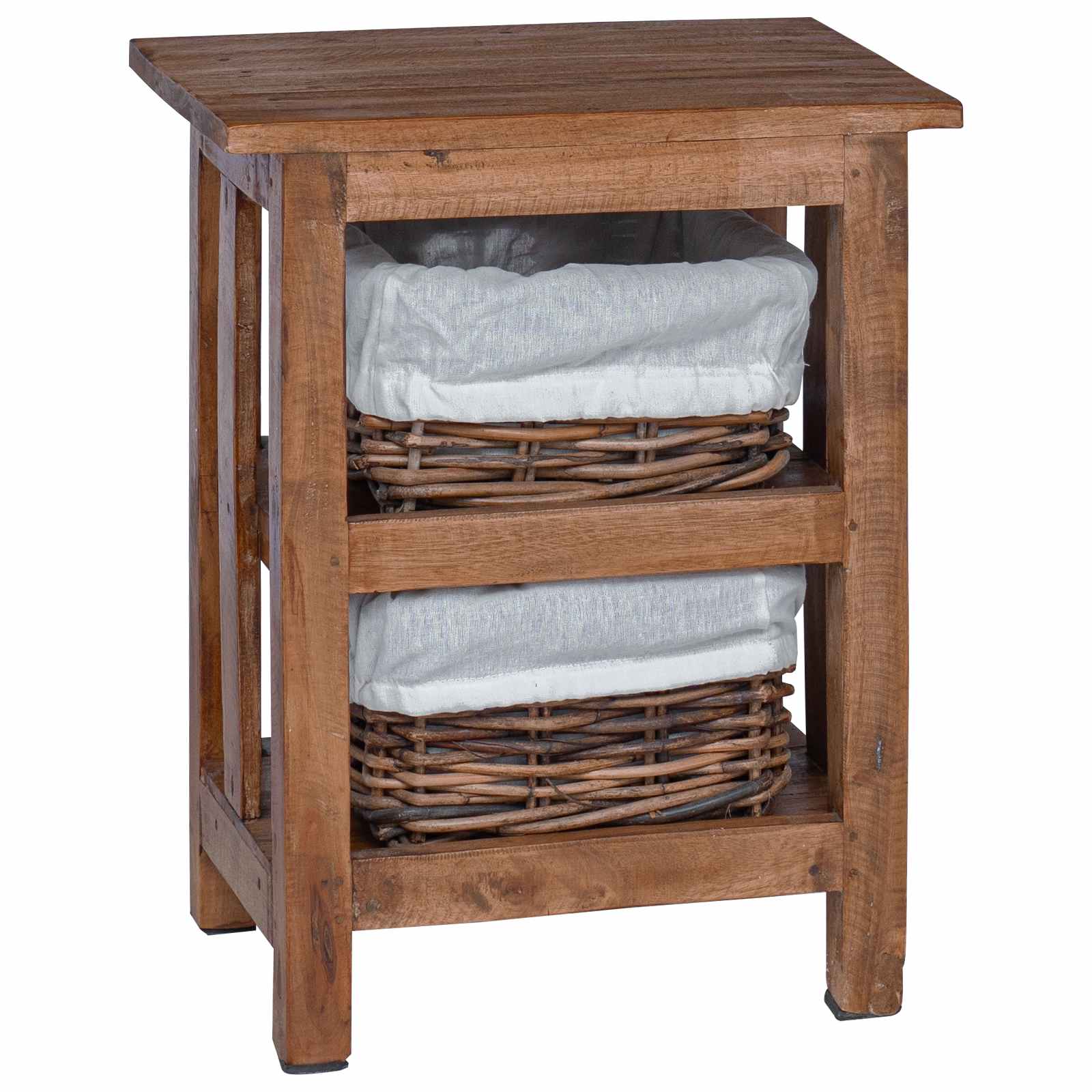 vidaXL Stolik boczny Brązowy 38 x 28 x 50 cm Lite drewno mahoniowe