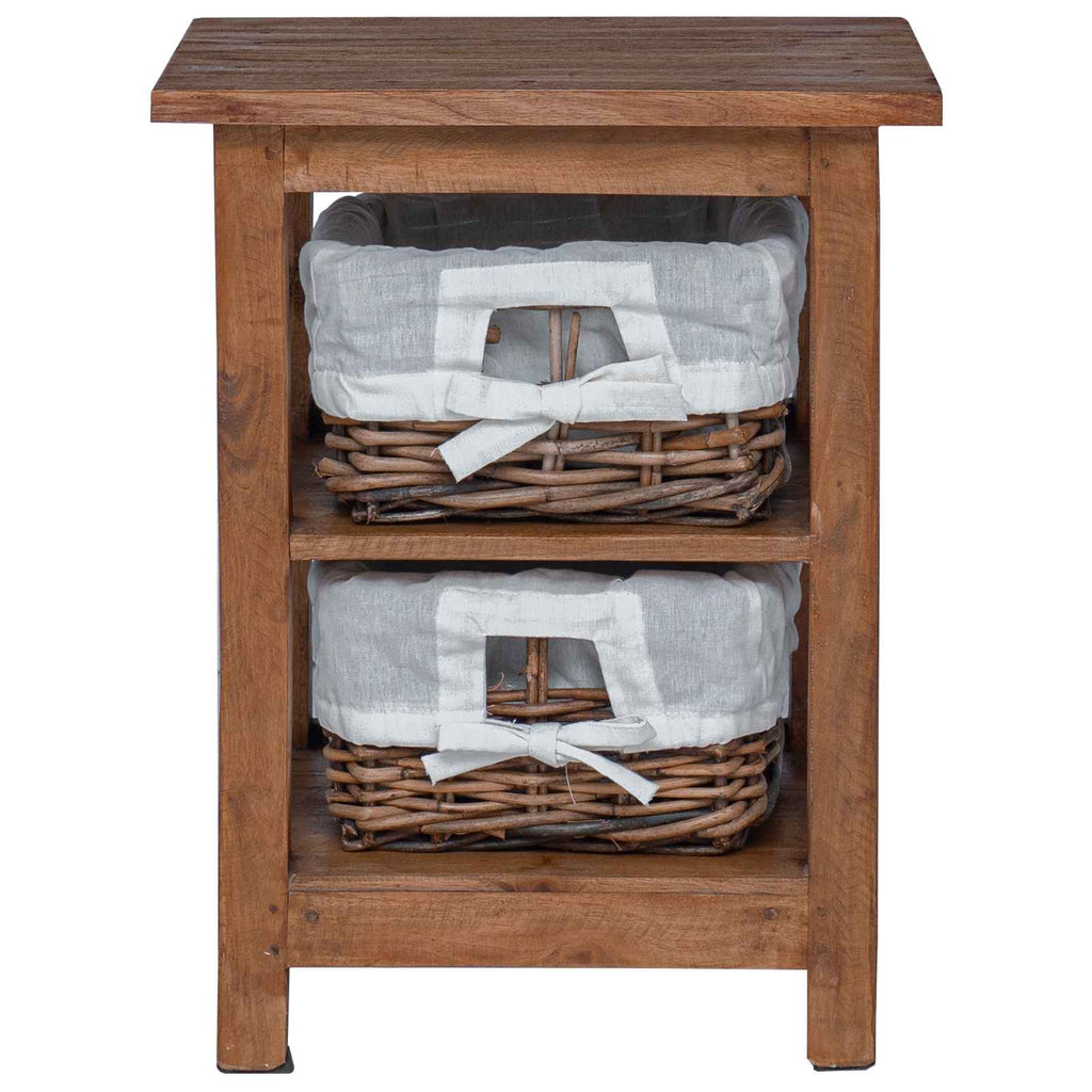 vidaXL Stolik boczny Brązowy 38 x 28 x 50 cm Lite drewno mahoniowe