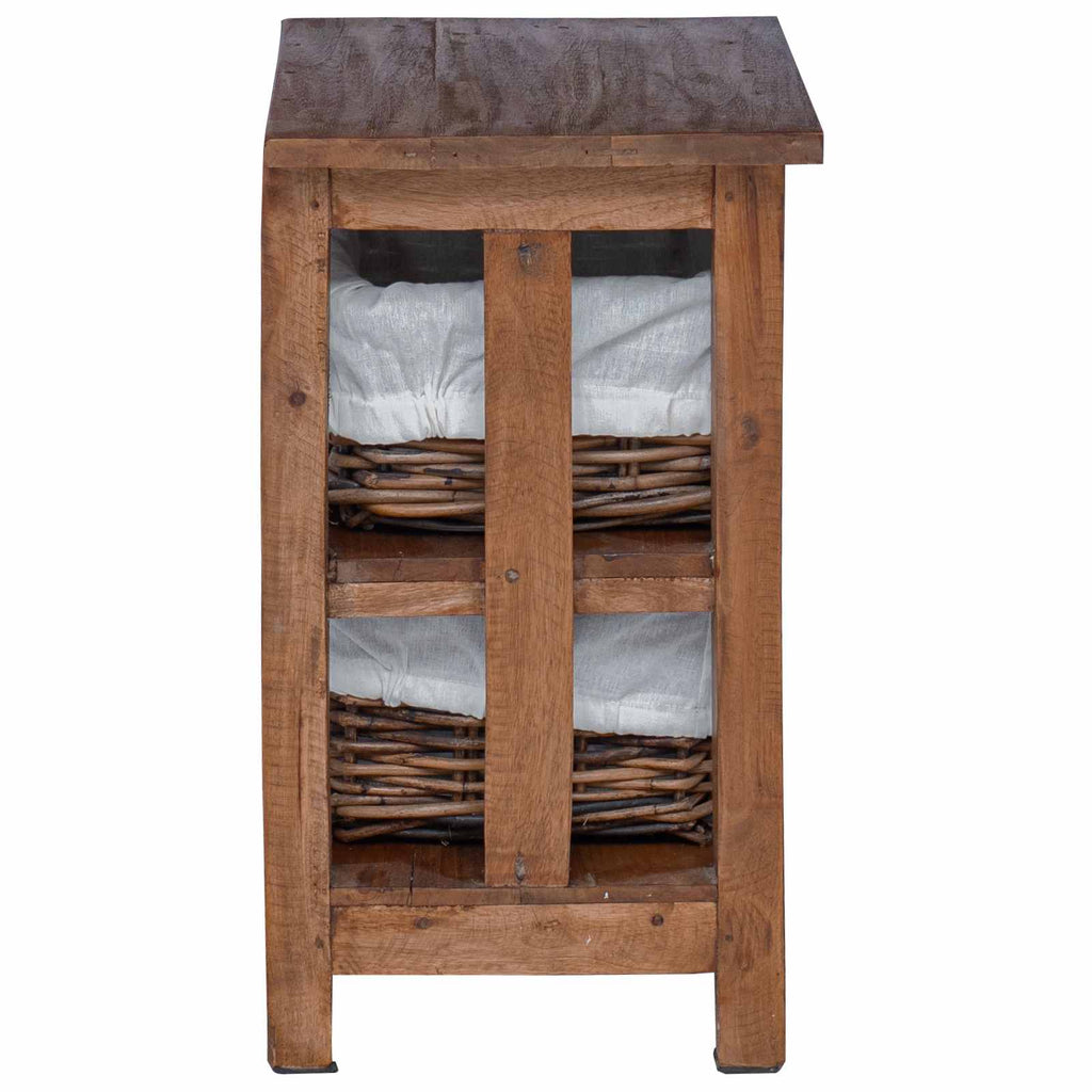 vidaXL Stolik boczny Brązowy 38 x 28 x 50 cm Lite drewno mahoniowe