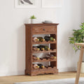 vidaXL Regał na wino 55 x 23 x 85 cm Lite drewno mahoniowe