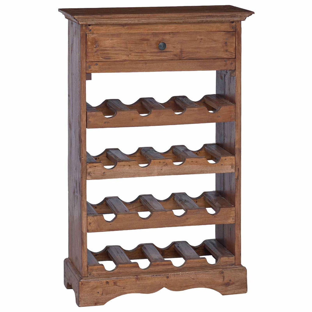 vidaXL Regał na wino 55 x 23 x 85 cm Lite drewno mahoniowe