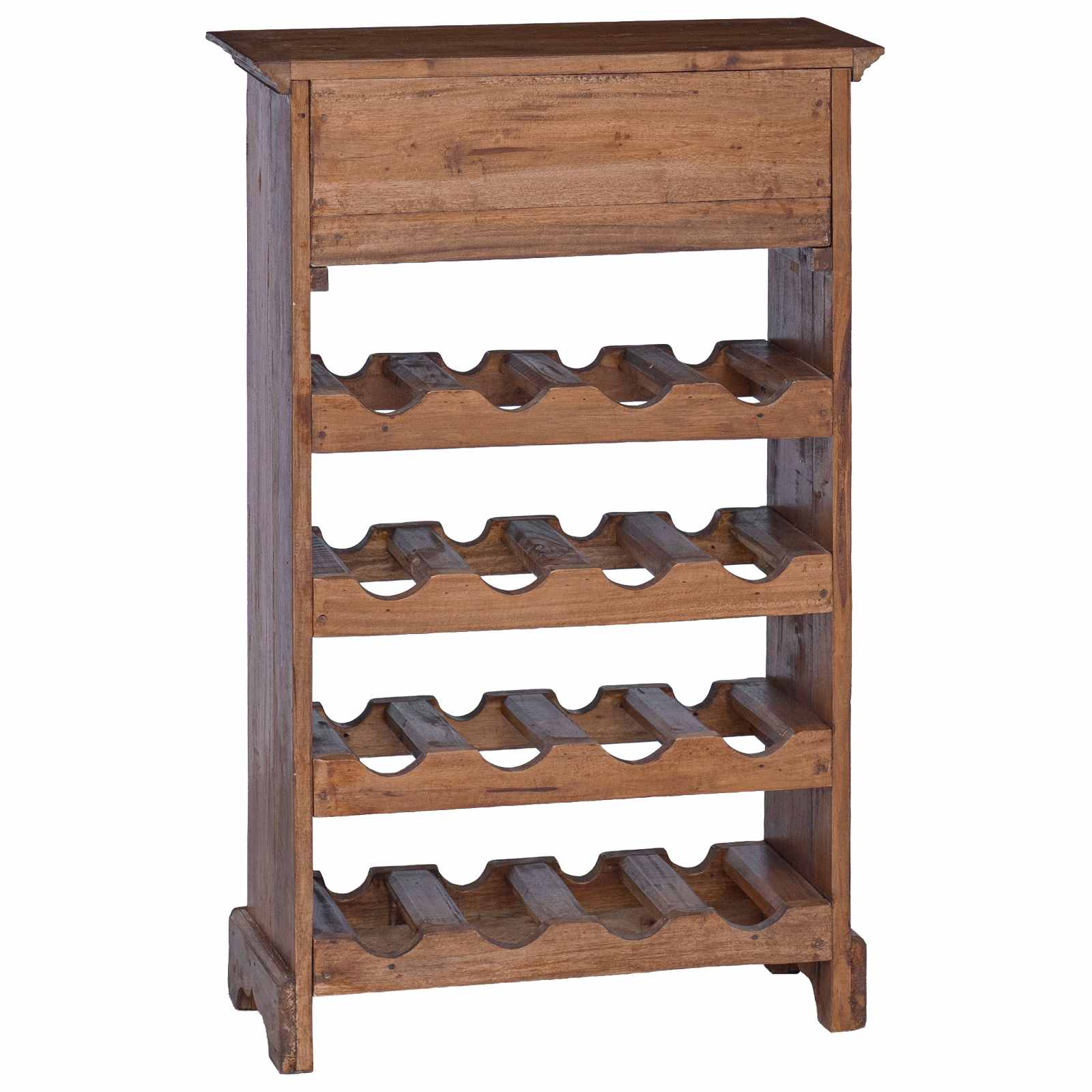 vidaXL Regał na wino 55 x 23 x 85 cm Lite drewno mahoniowe