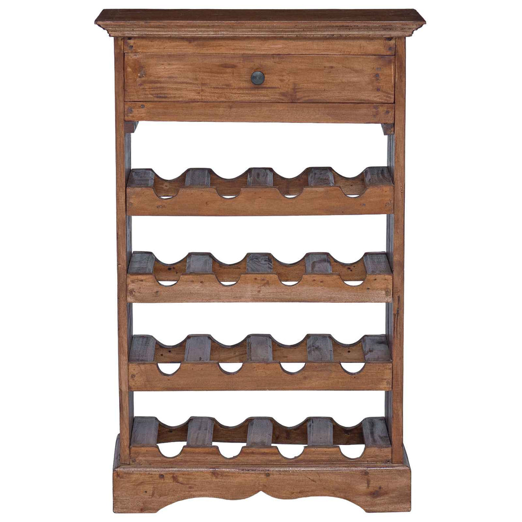 vidaXL Regał na wino 55 x 23 x 85 cm Lite drewno mahoniowe